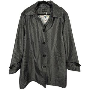 Mona Lisa by Fen-Nelli Classic Retro Vibe Black White Polka Dot Raincoat 20W